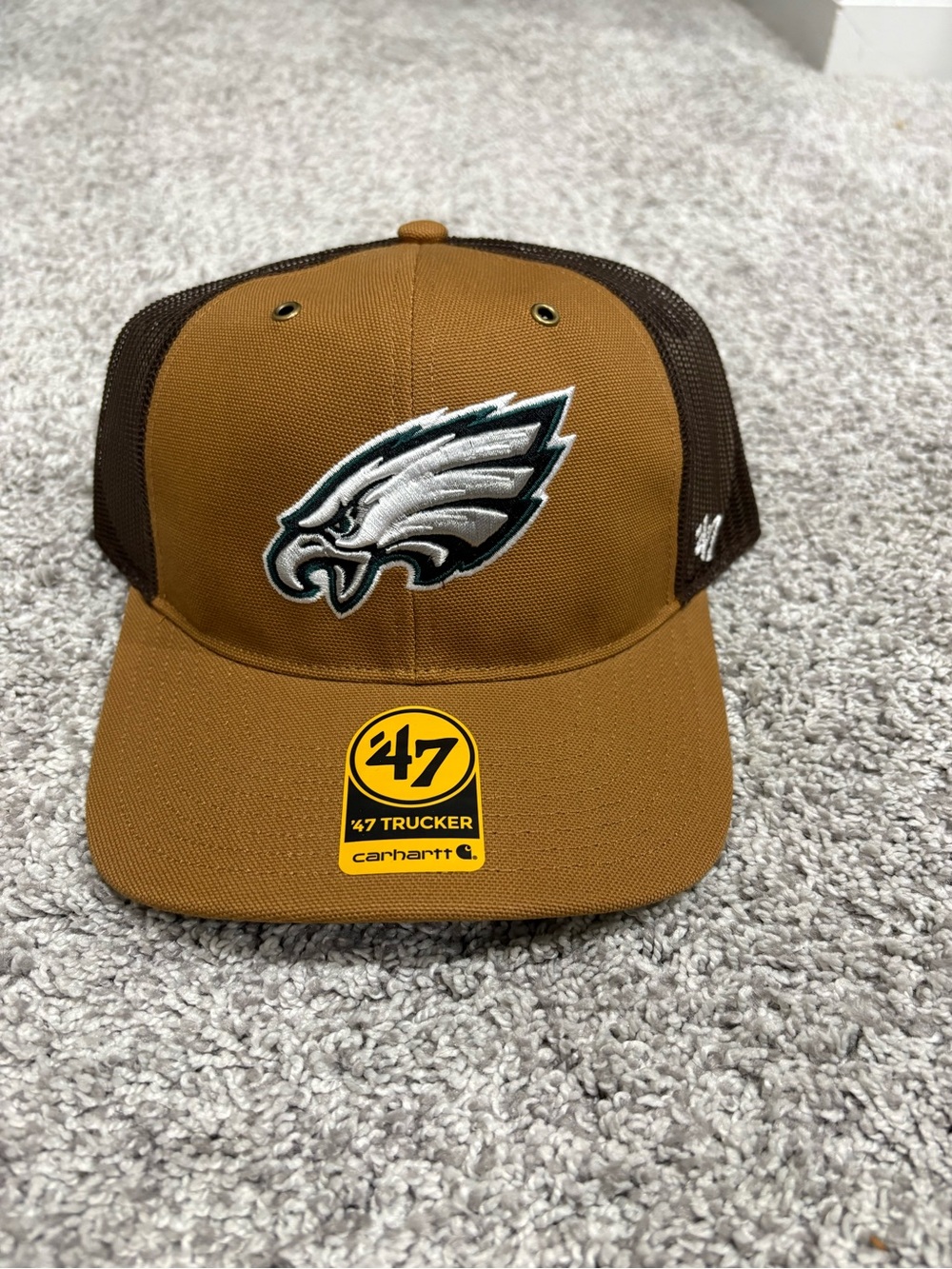 Brand New Carhartt x '47 Trucker Hat Philadelphia Eagles NFL snapback hat